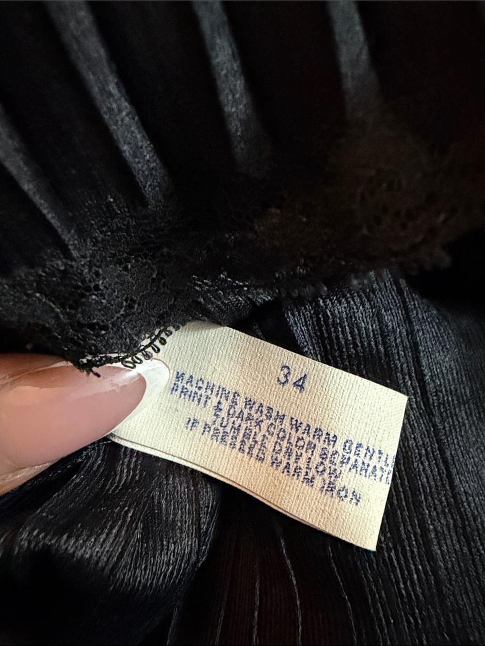 Van Roalte vintage maxi slip black pleated dress  34 - Picture 8 of 8